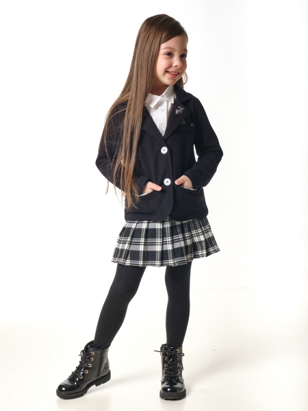 Комплект для девочек Mini Maxi, модель 7056/7057, цвет черный - Комплекты трикотажные