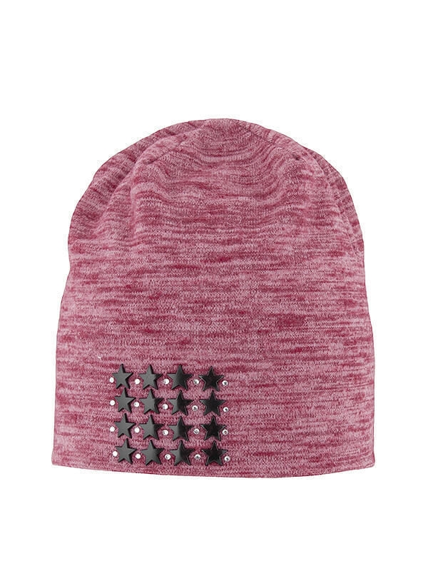 Шапка для девочки Флешмоб, Миалт бордо/меланж - Для девочек весна-осень