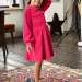 Платье для девочки школьное БУШОН ST73, цвет малиновый