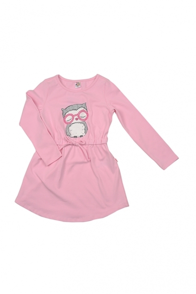 Платье для девочек Mini Maxi, модель 3833, цвет розовый - Платья для девочек с длинным рукавом