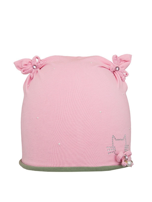 Шапка для девочки Коржик, Миалт светло-розовый, лето SLMM3 - Шапочки на лето