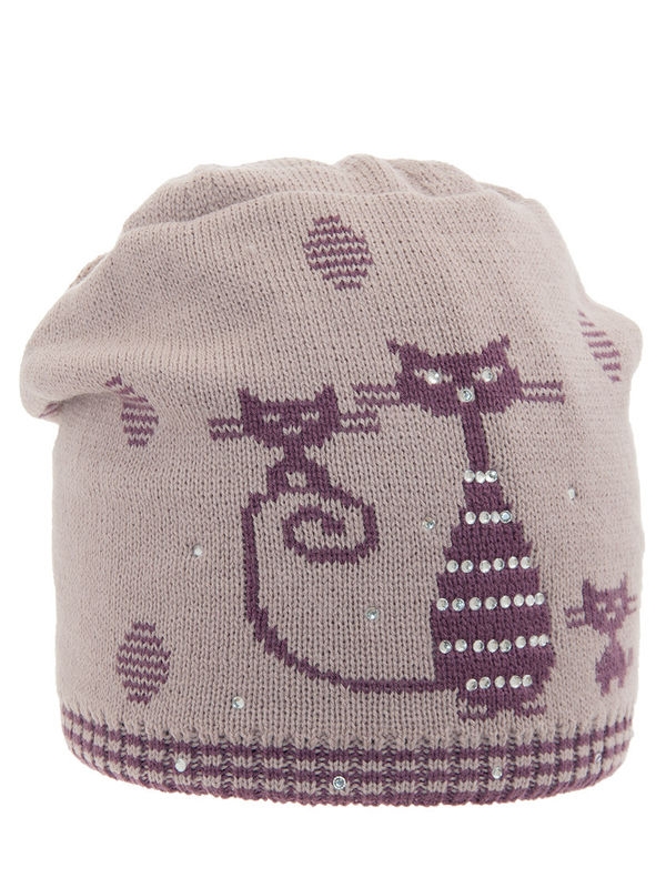 Шапка для девочки Прогулка, Миалт какао - Для девочек весна-осень