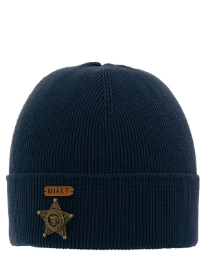 Шапка для мальчика Дикий запад-2, Миалт черно-синий, весна-осень