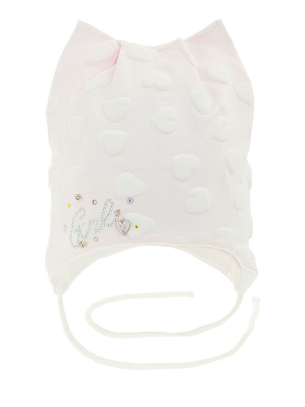 Шапка для девочки Кисточка, Миалт розовый, лето - Шапочки на завязках