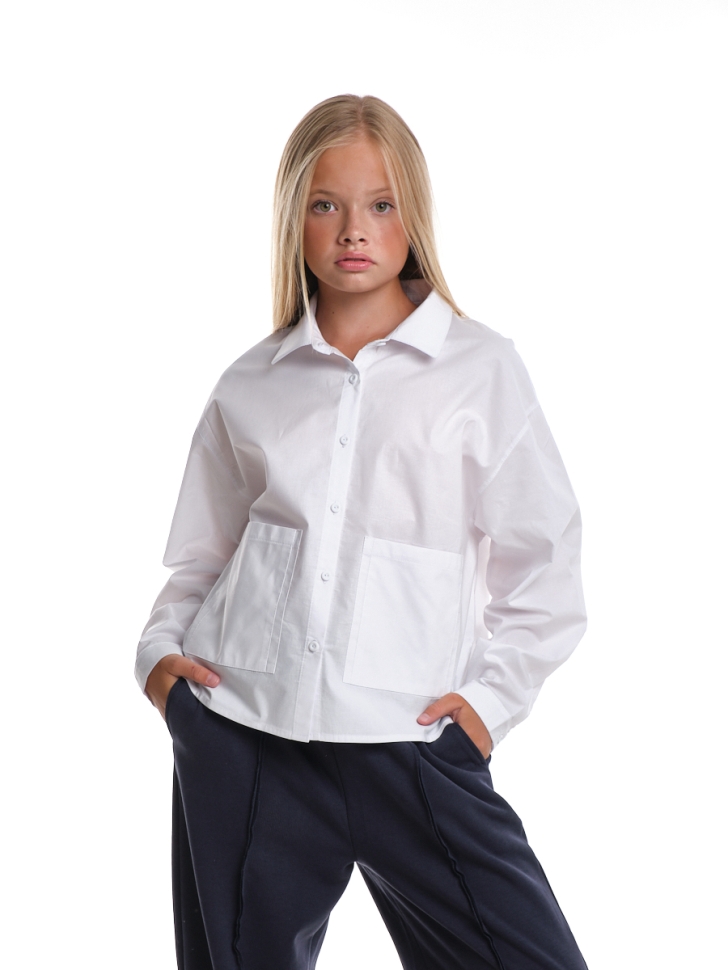 Рубашка для девочек Mini Maxi, модель 7663, цвет белый - Рубашки для девочек