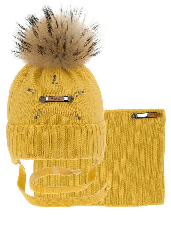 Комплект для мальчика Прогресс комплект, Миалт горчичный - Шапки детские весна-осень