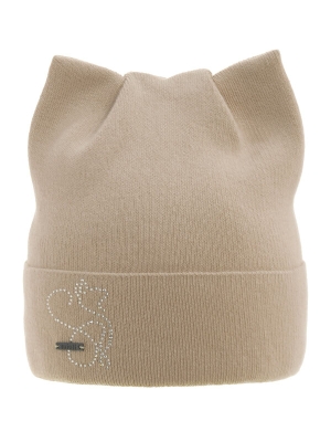 Шапка для девочки Ширли, Миалт бежевый, весна-осень