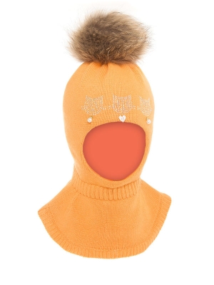 Шлем для девочки Ванесса, Миалт светло-оранжевый, зима