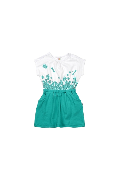 Платье для девочек Mini Maxi, модель 2948, цвет бирюзовый - Платья для девочек с коротким рукавом