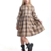 Платье для девочек Mini Maxi, модель 6837, цвет бежевый/клетка