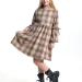 Платье для девочек Mini Maxi, модель 6837, цвет бежевый/клетка