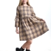 Платье для девочек Mini Maxi, модель 6837, цвет бежевый/клетка