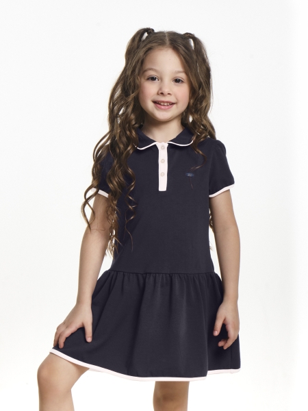 Платье для девочек Mini Maxi, модель 7008, цвет темно-синий - Платья для девочек с коротким рукавом