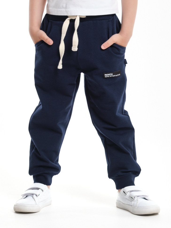 Джоггеры для мальчиков Mini Maxi, модель 9827, цвет синий - Брюки спортивные (джогеры)