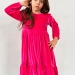 Платье для девочки школьное БУШОН ST63, цвет малиновый