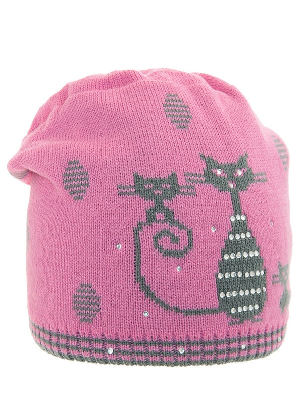 Шапка для девочки Прогулка, Миалт темно-розовый - Для девочек весна-осень