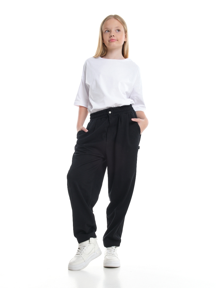 Брюки для девочек Mini Maxi, модель 763, цвет черный - Брюки свободные