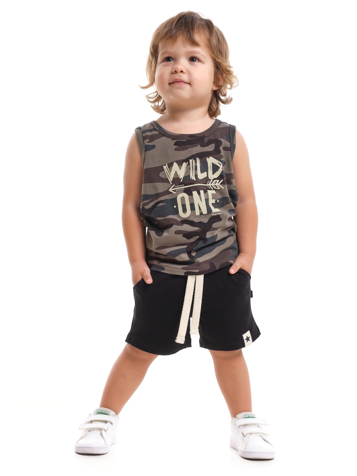 Комплект для мальчиков Mini Maxi, модель 3327, цвет камуфляж - Комплекты летние