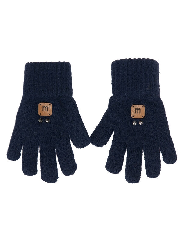 Перчатки для мальчика Милош, Миалт темно-синий, весна-осень - Перчатки