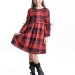 Платье для девочек Mini Maxi, модель 6837, цвет черный/красный/клетка