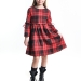 Платье для девочек Mini Maxi, модель 6837, цвет черный/красный/клетка
