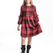 Платье для девочек Mini Maxi, модель 6837, цвет черный/красный/клетка