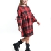 Платье для девочек Mini Maxi, модель 6837, цвет черный/красный/клетка