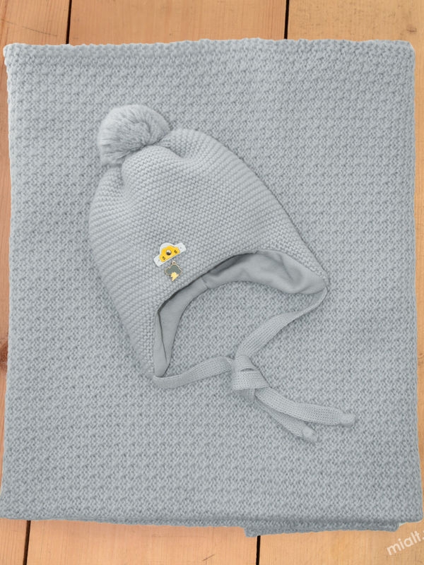 Комплект для мальчика Снеж Boy комплект, Миалт светло-серый, зима - Шапки осень-зима