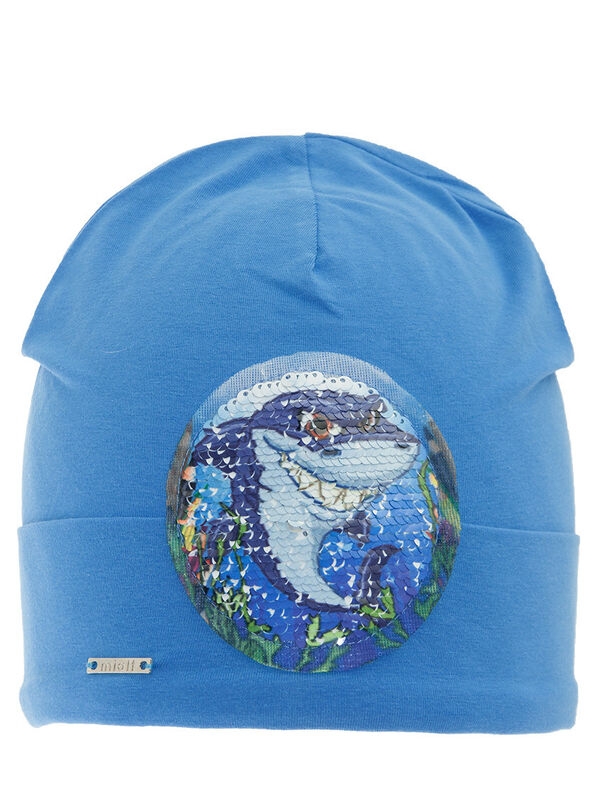 Шапка Океан, Миалт голубой, лето - Трикотажные шапочки