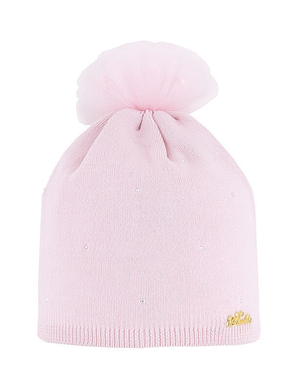 Шапка для девочки Безе, Миалт бледно-розовый, весна-осень - Для девочек весна-осень