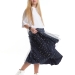 Юбка для девочек Mini Maxi, модель 7608, цвет темно-синий/мультиколор