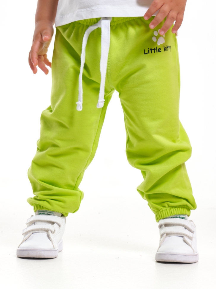 Джоггеры для девочек Mini Maxi, модель 0518, цвет салатовый - Брюки спортивные (джогеры)