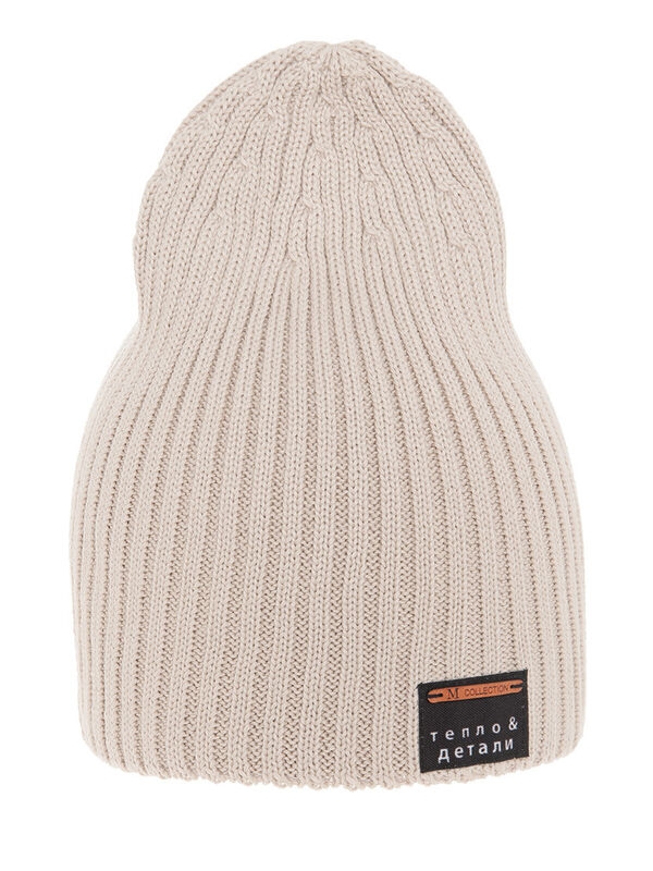 Шапка Детали, Миалт бежевый, весна-осень - Для девочек весна-осень