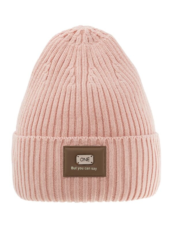 Шапка для девочки Однажды, Миалт пудровый - Для девочек весна-осень