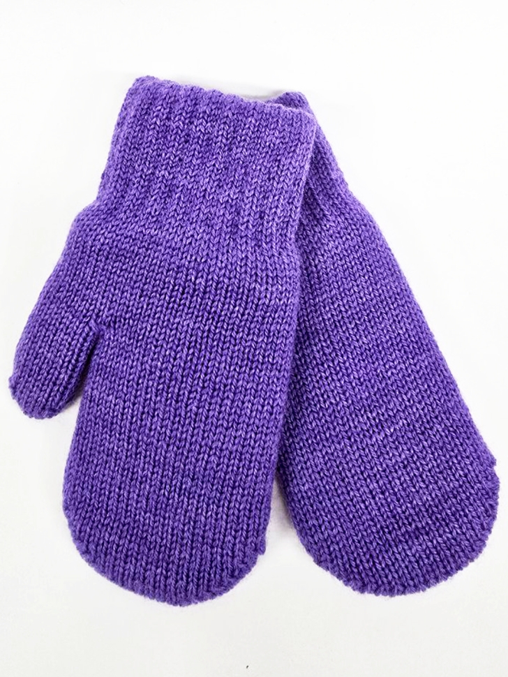 Варежки детские двойные 37101-лаванда - Варежки