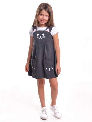 Комплект одежды для девочек Mini Maxi, модель 3302/3198, цвет черный/серый
