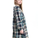 Платье для девочек Mini Maxi, модель 7787, цвет бирюзовый/клетка