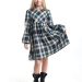 Платье для девочек Mini Maxi, модель 7787, цвет бирюзовый/клетка