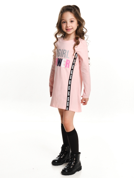 Платье для девочек Mini Maxi, модель 6057, цвет розовый - Платья для девочек с длинным рукавом