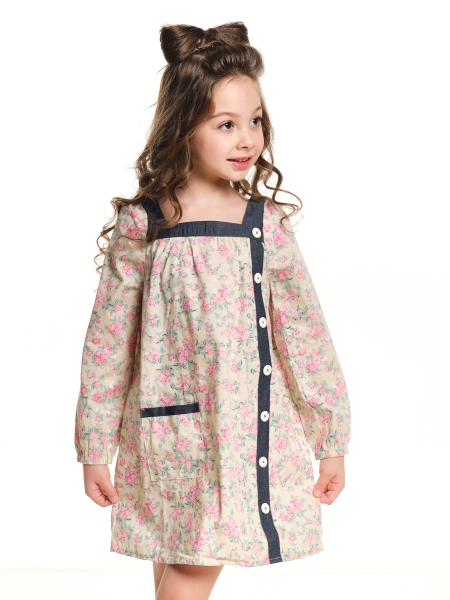 Платье для девочек Mini Maxi, модель 2455, цвет бежевый - Платья для девочек с длинным рукавом