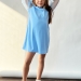Платье для девочки нарядное БУШОН ST57, цвет голубой