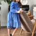 Платье для девочки школьное БУШОН ST63, цвет синий