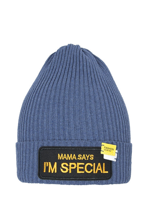 Шапка для мальчика Особый, Миалт светлый/джинс, весна-осень - Шапки весна-осень
