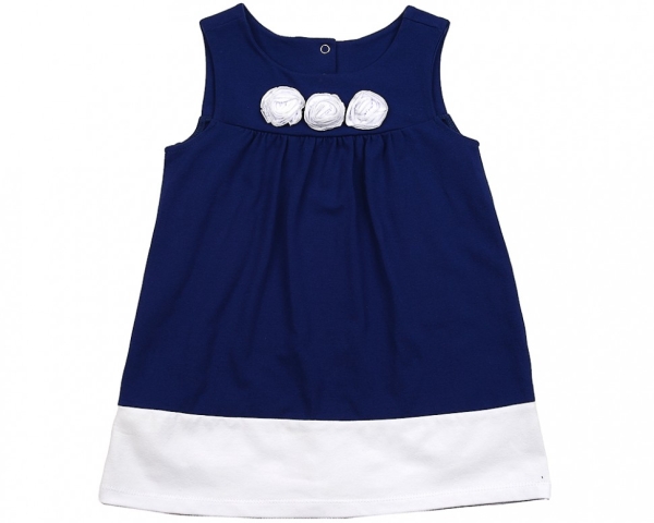Платье для девочек Mini Maxi, модель 1405, цвет синий - Платья для девочек с коротким рукавом