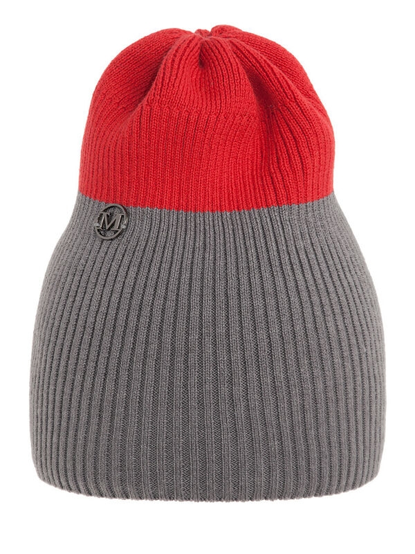 Шапка для мальчика Морган, Миалт темно-серый/красный, весна-осень - Шапки весна-осень