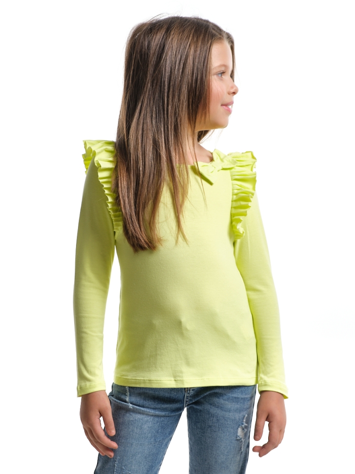 Футболка для девочек Mini Maxi, модель 1526, цвет желтый - Лонгсливы