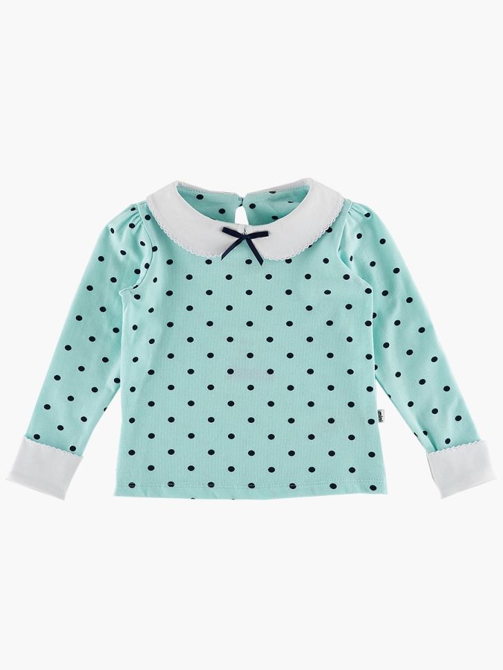 Футболка для девочек Mini Maxi, модель 0994, цвет бирюзовый - Лонгсливы