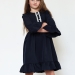 Платье для девочки школьное БУШОН ST52, цвет темно-синий
