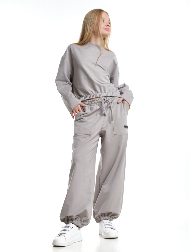 Комплект для девочек Mini Maxi, модель 7666, цвет серый - Костюмы спортивные