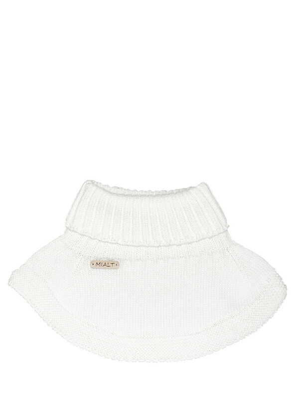 Сиропчик шарф-снуд, Mialt белый, весна-осень - Манишки детские